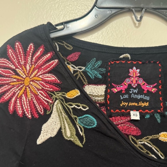 JOHNNY WAS XS TUNIC EMBROIDERED FLORAL DRESS TOP FLORAL BOHO CHIC SHIRT - Picture 6 of 7